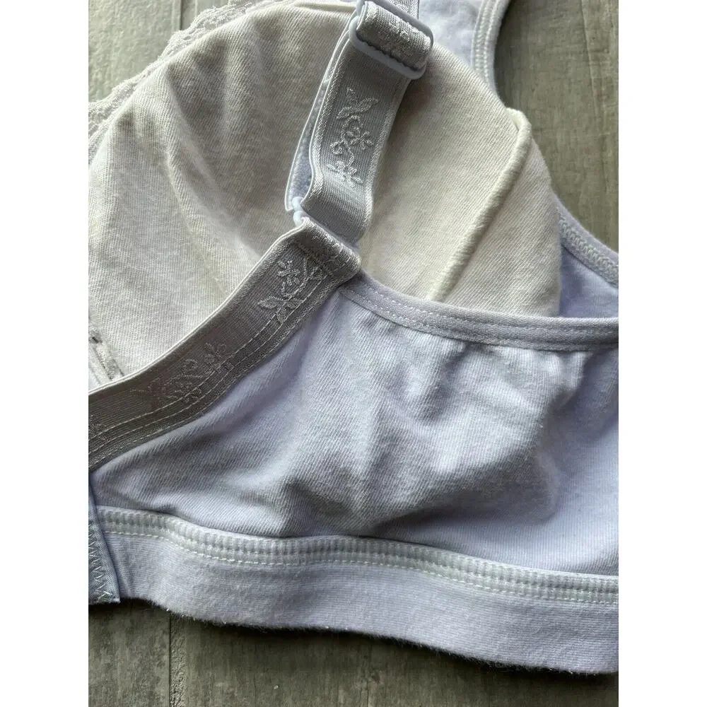 Maternity Nursing Bra Cotton Pregnancy Wireless Breast Feeding Wire Free Sleep L - Picture 6 of 9
